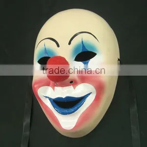 Happy Joker Mask Red Nose Big Face Hand Painted For Party thumbnail-1