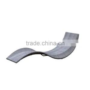 S Type Outdoor Leisure Waterproof Rattan Chairs Curved Baroque French Chaise Lounge thumbnail-2