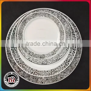 Plastic Silver Charger Wedding Plate thumbnail-1