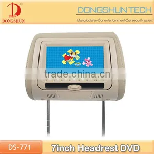Cheap Price 7" Tft Lcd Car Headrest With Pillow USB SD thumbnail-1