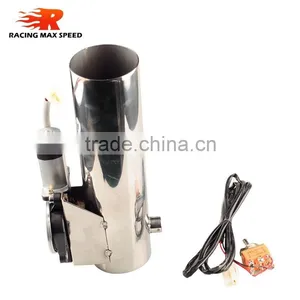Universal 2.5 Inch Straight Exhaust Cutout Stainless Steel Electric Exhaust Cut Out With Switch Control thumbnail-1