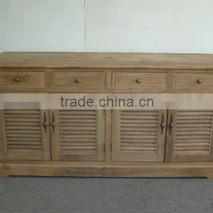 Vintage Rustic Wooden Sideboard/antique Reproduction Furniture Sideboard thumbnail-1