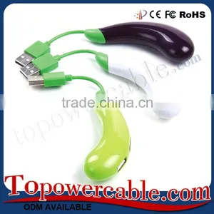 New Eggplant Mini High Speed Power Supply Multi Port Usb Extender 4 Port Desk Hub thumbnail-5
