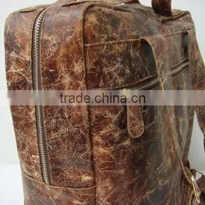 2015 Fashion PU Leather Vintage Men School Bag / Backpack thumbnail-4