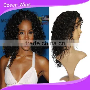 12inch Blond Color Human Hair Short Bob Lace Front Wig With Bang thumbnail-6