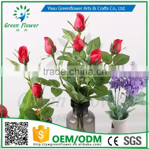 Greenflower 2016 Оптовая продажа натурально выглядящих латексных и ПУ-артифициальных цветов - бутонов розы для свадебного декора из Китая thumbnail-2