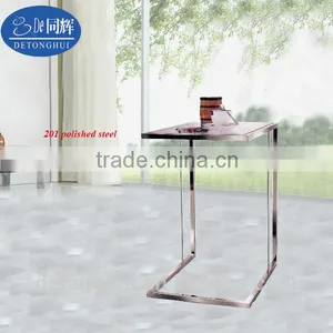 Fashion Hot Sale Stainless Frame Square Glass Corner Stand071# thumbnail-1