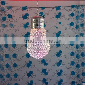 New Design LED RGB Lighting Crystal Bulb,crystal Bulb Shape Chandelier, Crystal Chandelier for Wedding Decoration(MHD-001) thumbnail-2