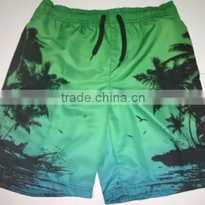 100%polyster Stock Printed Boy's Beach Shorts thumbnail-1