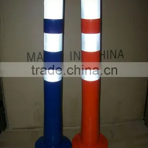 Flexible Spring Type Plastic Warning Sign Bollards / PU Delineator Post Quality Choice thumbnail-6