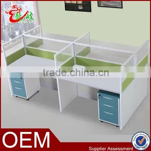 2016 New Design 4 Person Office Computer Desk Workstation Aluminium Partition Screen M1672 thumbnail-1