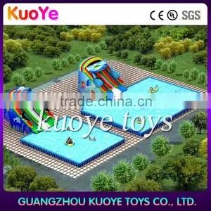Inflatable Water Slide With Frame Pool,outdoor Inflatable Water Park,big Inflatbale Water Park for Adults thumbnail-1
