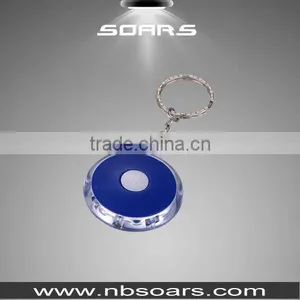 NS722 Plastic 1 LED Round Led Keychain Light thumbnail-1