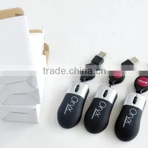 Rubber Oil Surface Portable Retractable Mini Mouse Pantone Color OK as Promotional Gift thumbnail-1
