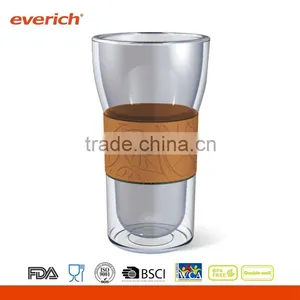 Everich Custom Heat Resistant Double Wall Glass Cup Without Handle thumbnail-2