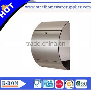High Quality Stainless Steel Metal Letter Box Mailbox With Lock and Keys thumbnail-3
