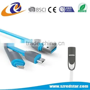 2-in-1 USB Sync and Charge Cable With MicroUSB Connectors for IPhone 6 Quality Choice thumbnail-3