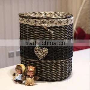 Hotsale Wicker Laundry Basket for Dirty Clothes With Lids thumbnail-1