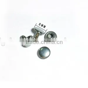Wholesale Nickel Free 8mm Metal Brass Double Layer Rivet for Garments thumbnail-2