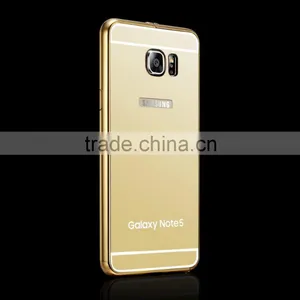 High Quality Aluminum Mirror Bumper Cell Phone Case For Samsung Galaxy Note 5 Mirror Case thumbnail-1