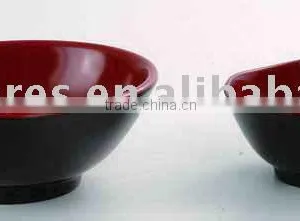 Korea and Japanese Type Melamine Two-tone Bowl With Handle thumbnail-1