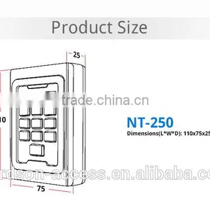Nordson NT-250 Waterproof Metal Standalone RFID Door Access Control for Single Door Entrance thumbnail-4
