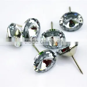 Fashion Girl Dress Crystal Rhinestone Button thumbnail-4