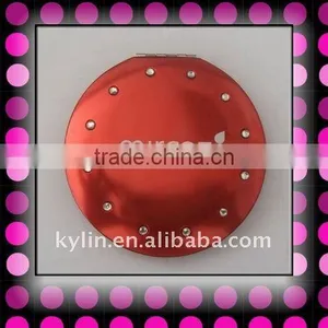 Aluminium Compact Mirror With Diamonds. thumbnail-1