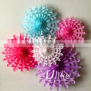 2013 New Party Tissue Honeycomb Fan Handheld Fan Paper Birthday Decoration Fan thumbnail-2