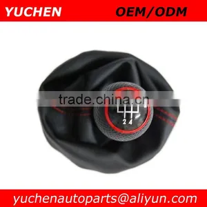 YUCHEN 23mm Car Shift Gear Knob For VW Mk4 Golf Add Black Leather Boot For Skoda Octavia I 1 U Auto Spare Parts Accessories thumbnail-1