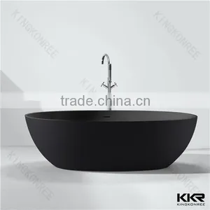 Black Whirlpool Bathtub , Solid Surface Black Bathtub thumbnail-1