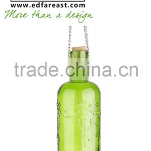 Hobnail Glass Hanging Tray With Bottle Birdfood Feeding Bottle thumbnail-5