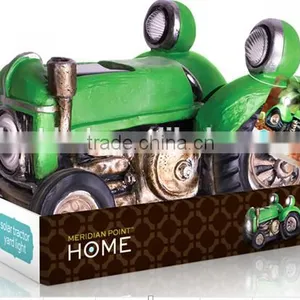Resin Solar Vintage Tractor Garden And Path Light thumbnail-1