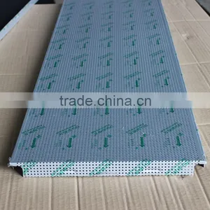 Sound Absorption Grey Powder Coated Aluminum Perforated Acoustic Clip in Ceiling Panel thumbnail-1