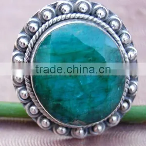 925 Sterling Silver Jewelry Wholesale, Emerald Silver Jewelry thumbnail-1