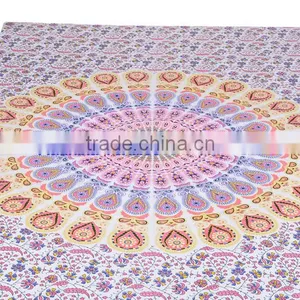 Indian Mandala Round Tapestry Wall Decor Throw Table Cover 100% Cotton Bedspread Indian Jaipur Manufacturer & Wholesaler thumbnail-2