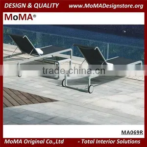 MA069R Outdoor Patio Teak Furniture Sun Lounger Pool Chaise Lounge Withe Side Table thumbnail-2