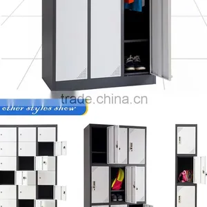 Office Furniture Metal Steel Metal Wardrobe Sliding Door Wheels thumbnail-4