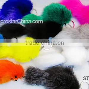 2016 IN STOCK Fur Pom High Quality Ball Keychain for Fashion Bags thumbnail-6