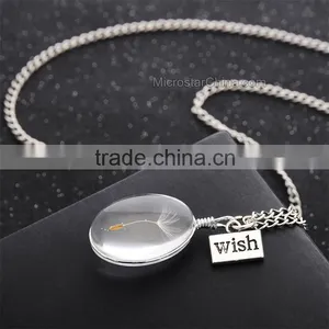 Wish Hot Sale Glass Ball Pendant Necklace Dandelion Necklace thumbnail-6