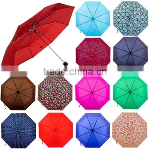 21inch High Quality Manual Open Flora Patern 3 Fold Umbrella thumbnail-2