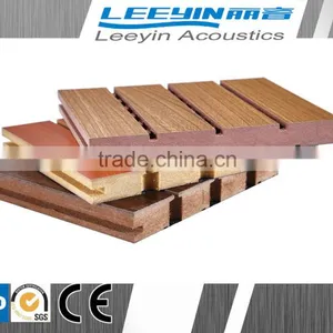 E0 E1 Waterproof Material Wood Panel Outdoor Grooved Acoustic Panels thumbnail-1
