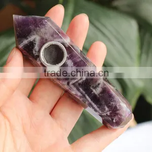 Wholesale Natural Dream Amethyst Crystal Quartz Smoking Pipes thumbnail-5