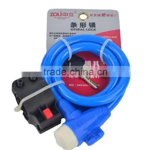 Hot Selling Good Quality Anti-theft Bicycle Cable Lock Spiral Lock thumbnail-3