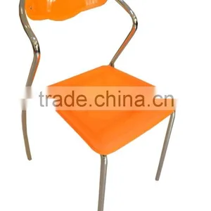 Wholesale Cheap Stackable Bar Plastic Chair With Metal Legs PM053 thumbnail-2