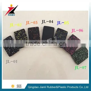 Black Color With White Dotted Rubber Floor Gym Rubber Playground Flooring thumbnail-6