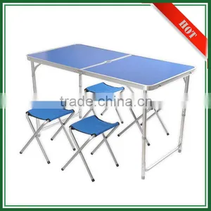 Wholesale Red/Blue/White MDF Aluminum Camping Adjustable Folding Picnic Table thumbnail-5