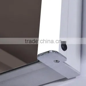 Double Door Recessed Illuminated Aluminum Bathroom Mirror Cabinet With Led Light thumbnail-3