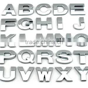 Customized Car Decorative 3D Chrome Letters With Strong Adhesive Tape thumbnail-2