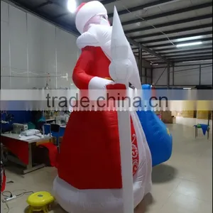 Newest Inflatable Western Christmas Decorations Santa thumbnail-4